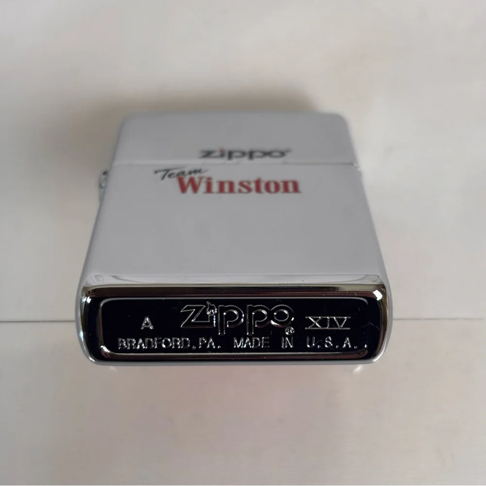 Zippo Vintage Team Winston Jimmy Spencer #23 Chrome Lighter New Mint Condition - Picture 3 of 3
